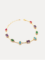 Multicolor Rekli Karışık Taş Çubuk Bileklik