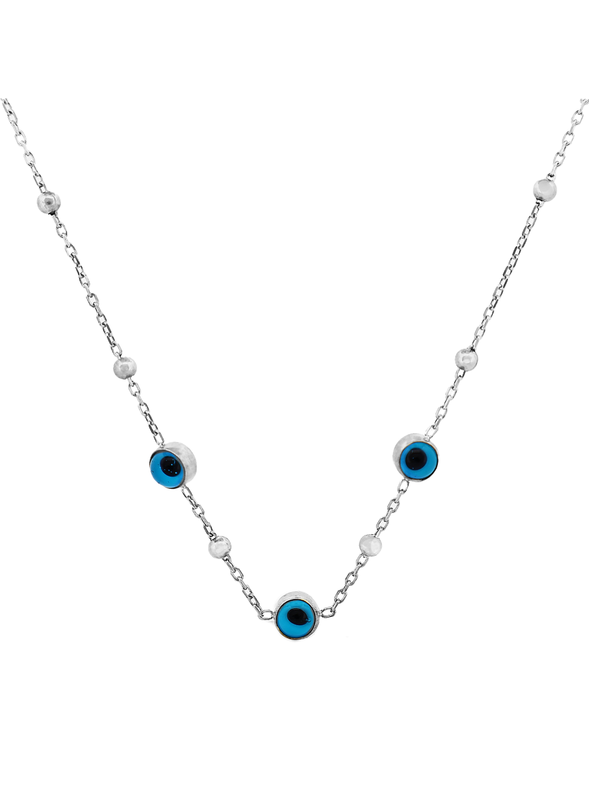 Üç Nazar Top Zincir Bileklik