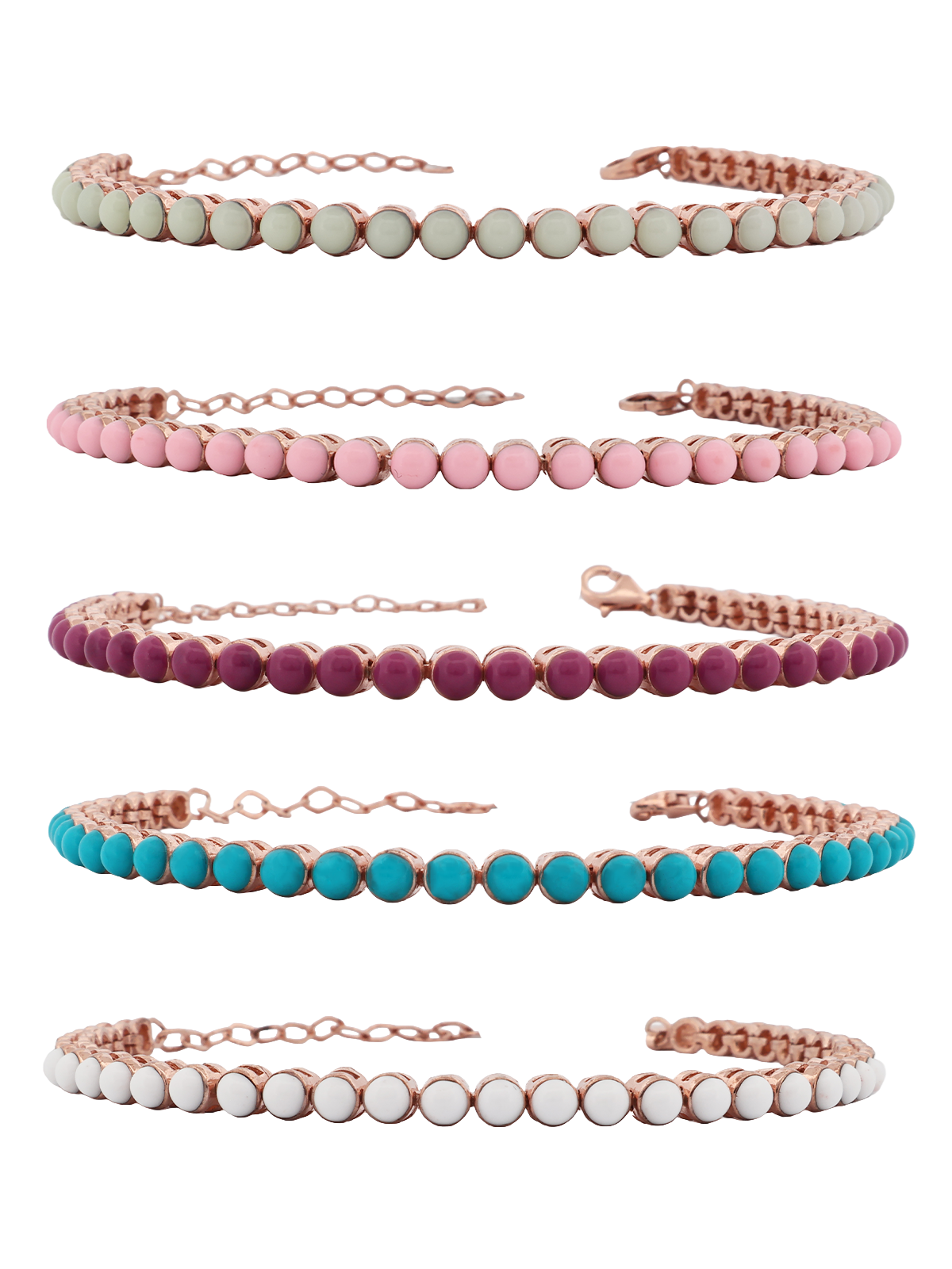 Renkli Sıra Top Bileklik