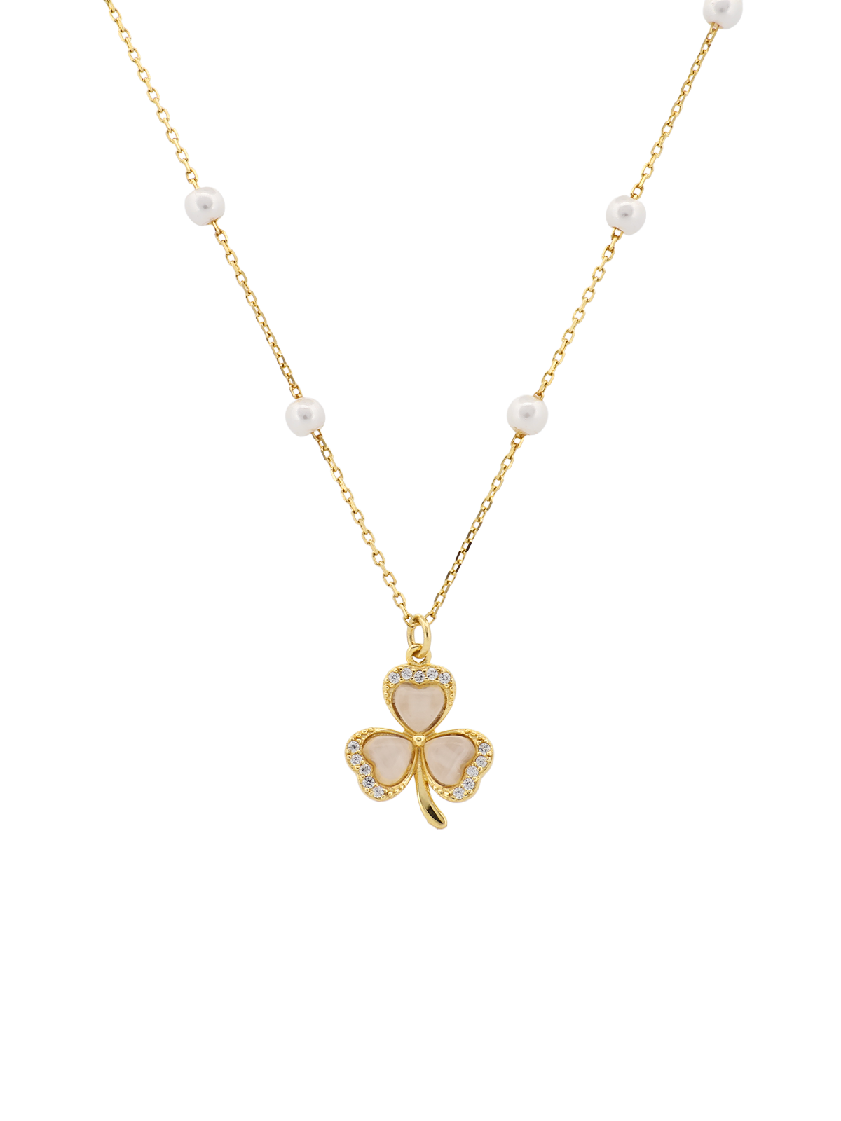 Sedef Yonca İncili Kolye