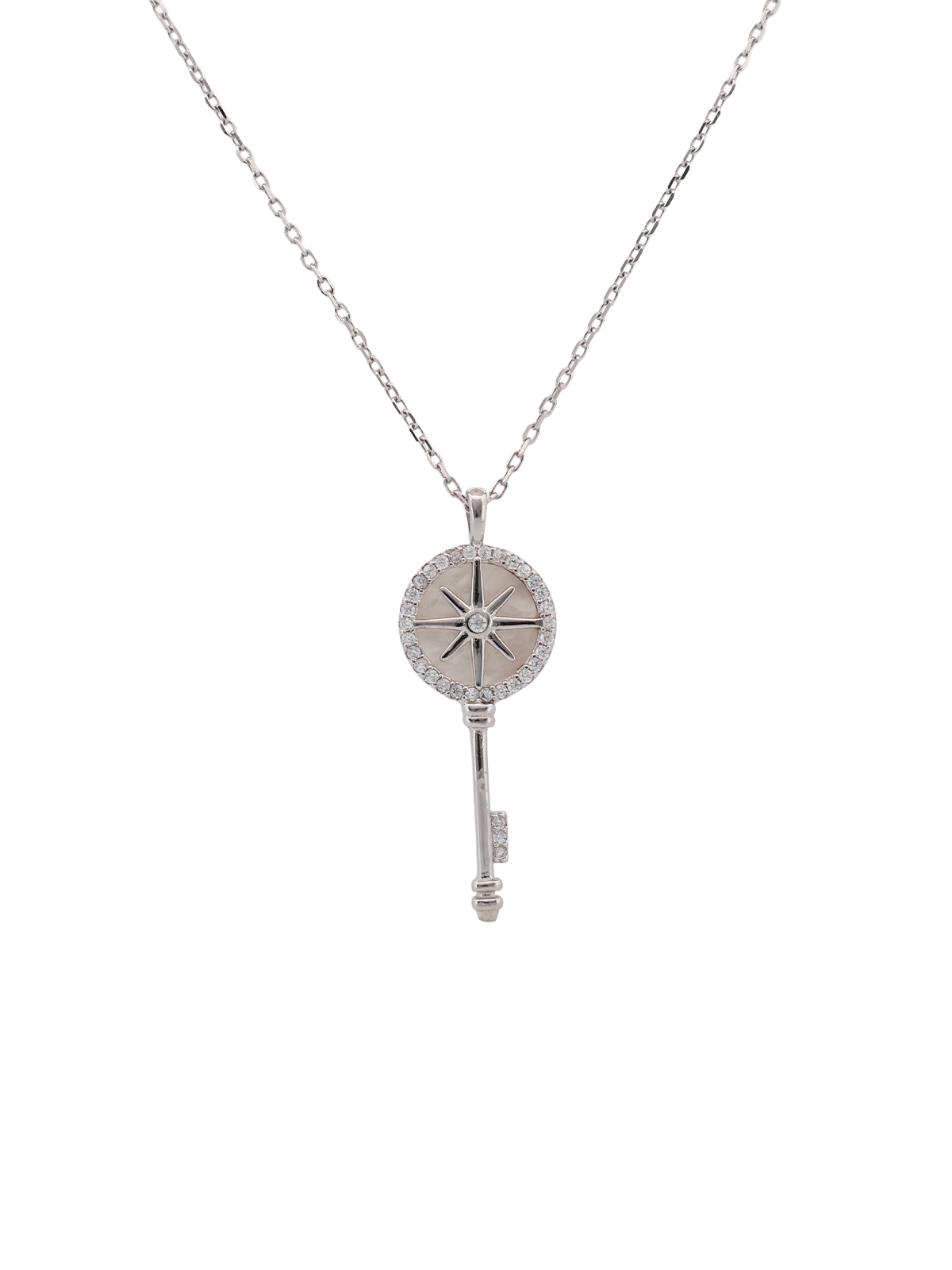 Sedef Pusula Anahtar Kolye