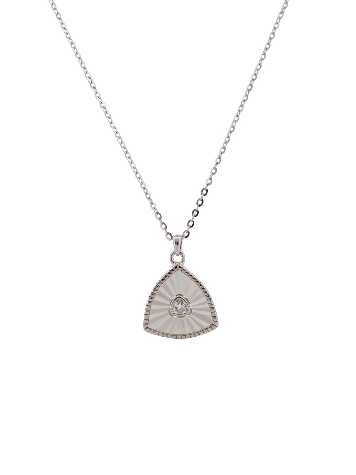 Orta Sıvama Taşlı Sedef Vintage Madalyon Kolye