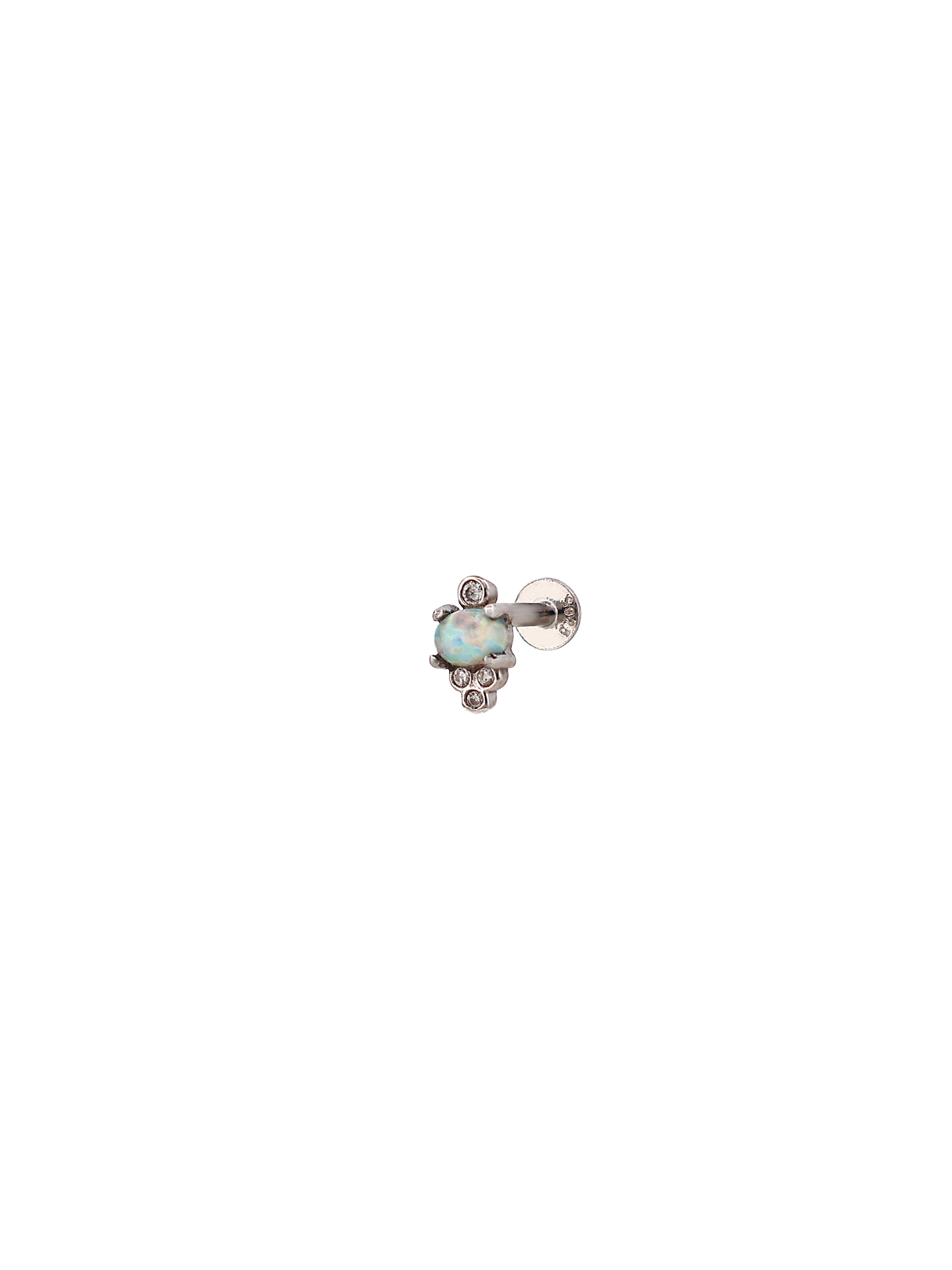 Sıvama Taşlı Oval Opal Piercing