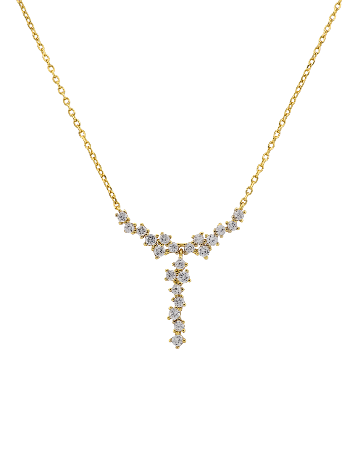 Taş Kümesi Sallantılı Y Kolye