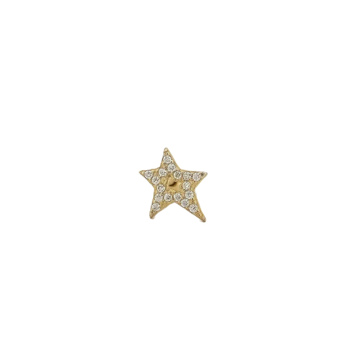 Taşlı Asimetrik Yıldız Piercing