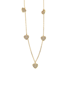 Taşlı Kalp Sallantılı Kolye