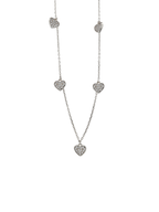 Taşlı Kalp Sallantılı Kolye