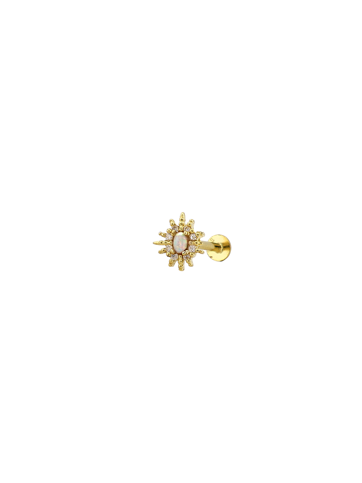 Taşlı Oval Opal Piercing