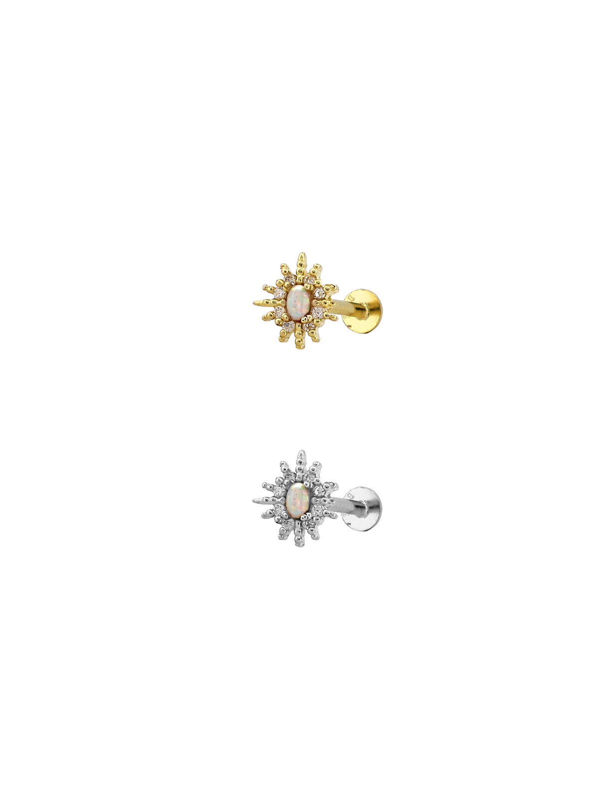 Taşlı Oval Opal Piercing