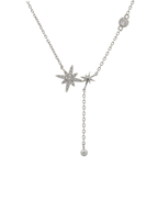 Zincirli Top Sallantılı İkili Kutup Yıldızı Y Kolye