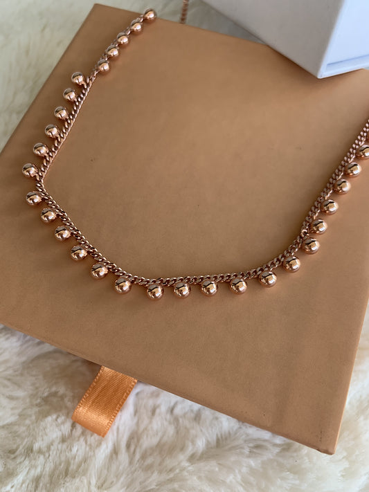 Topçuk Rose Gold Kolye