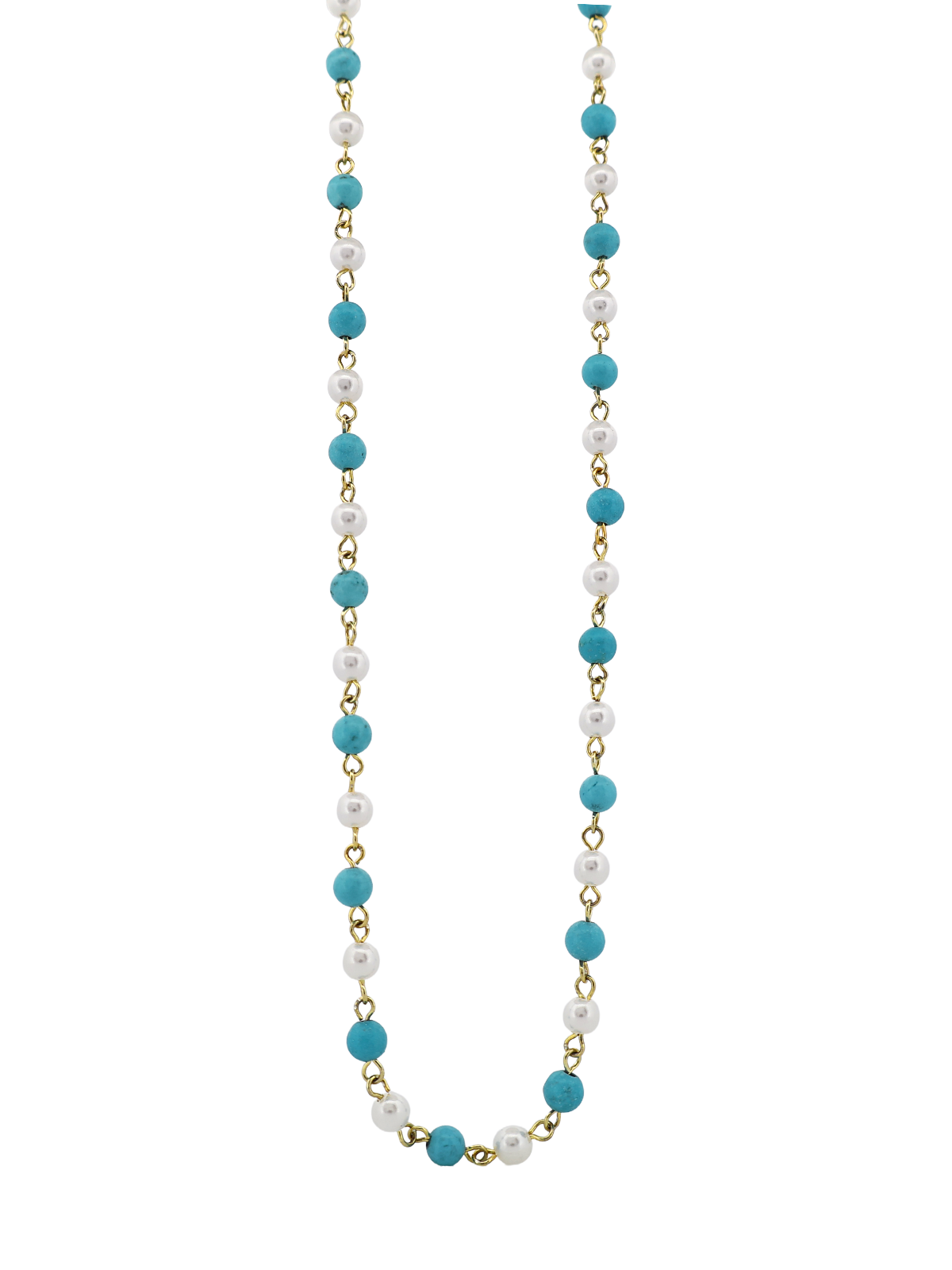 Turkuaz İnci Zincir Kolye
