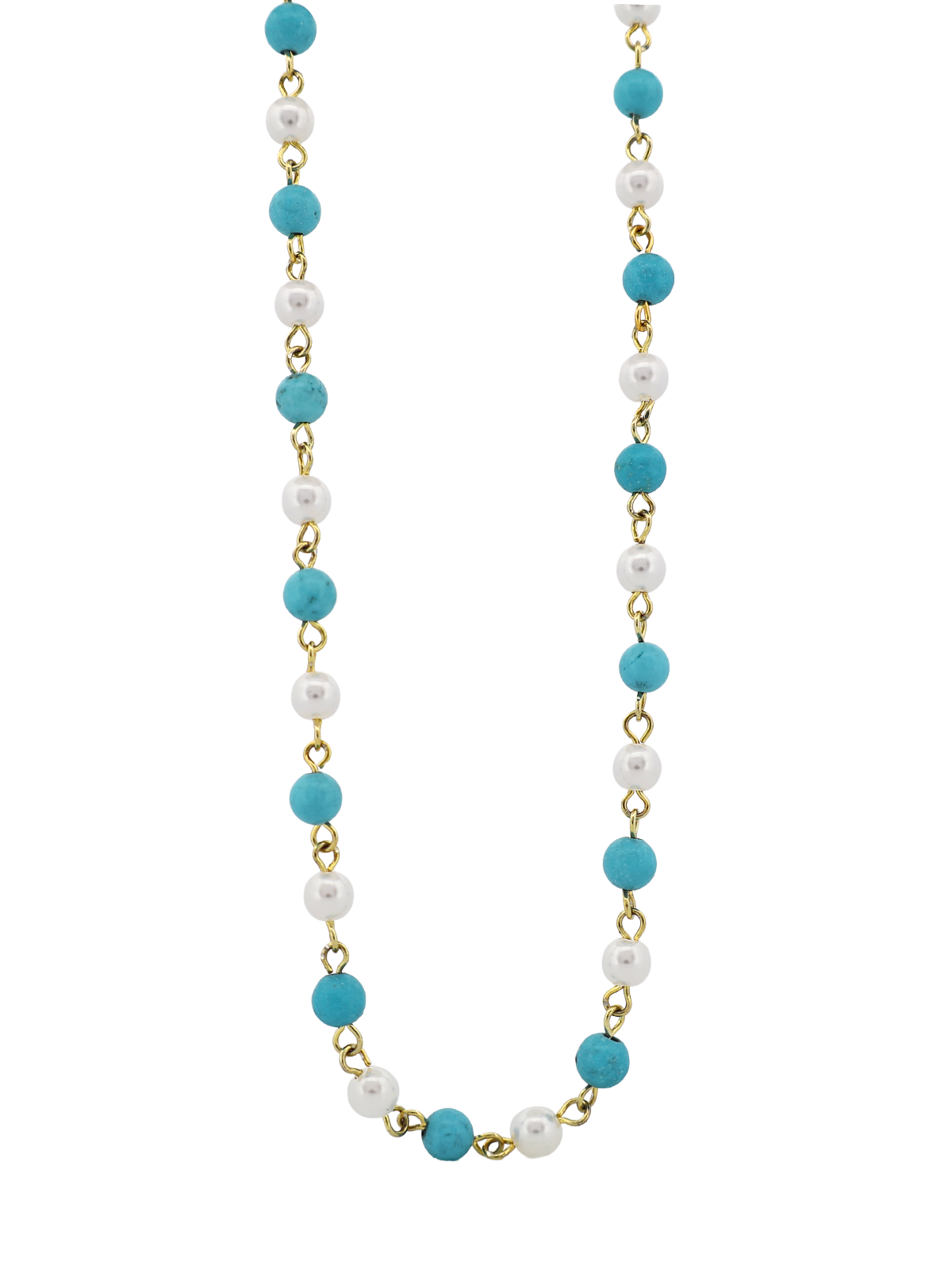 Turkuaz İnci Zincir Kolye