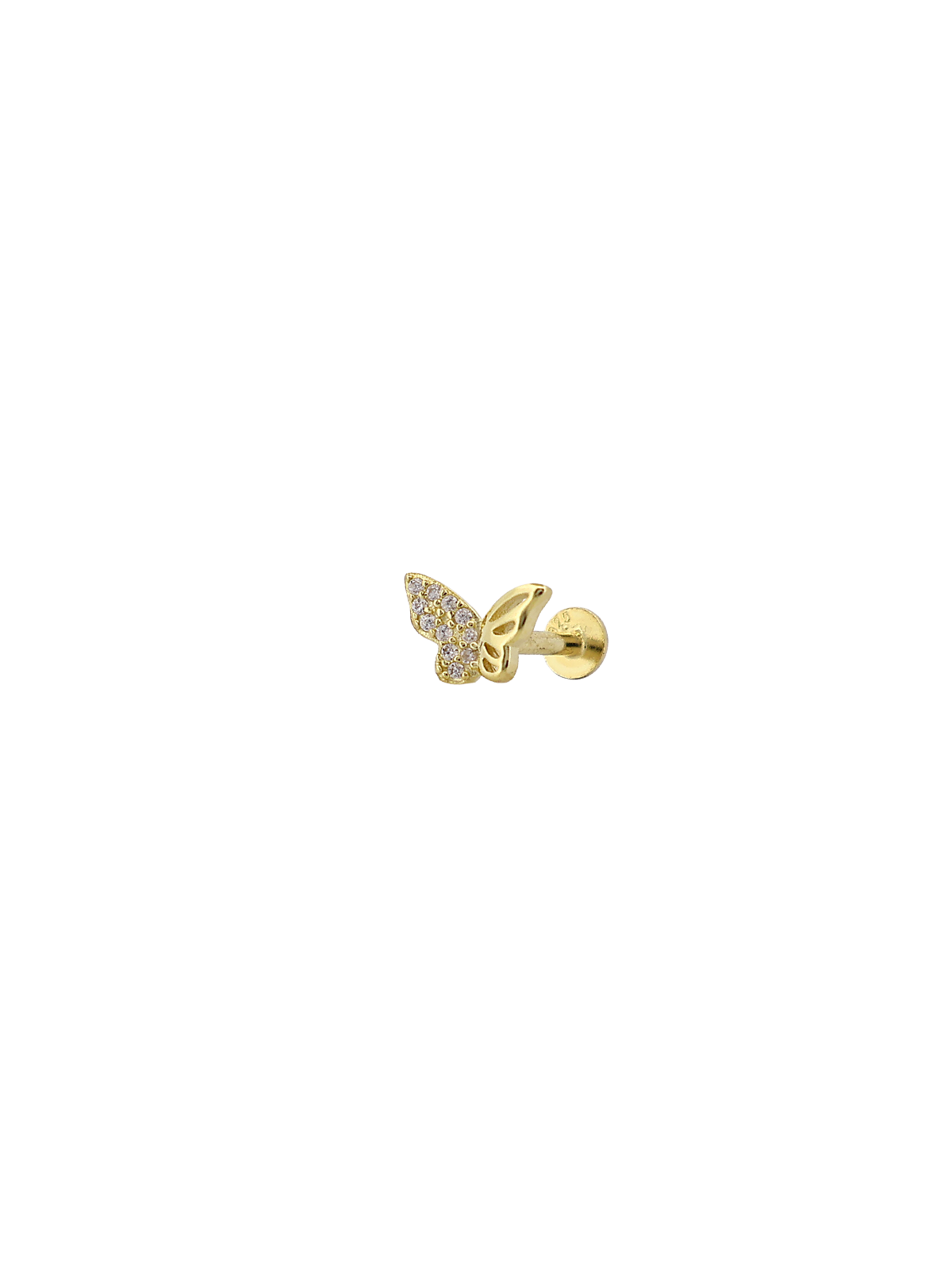 Yarısı Taşlı Kelebek Piercing