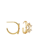 Güneş Yarım Halka Küpe