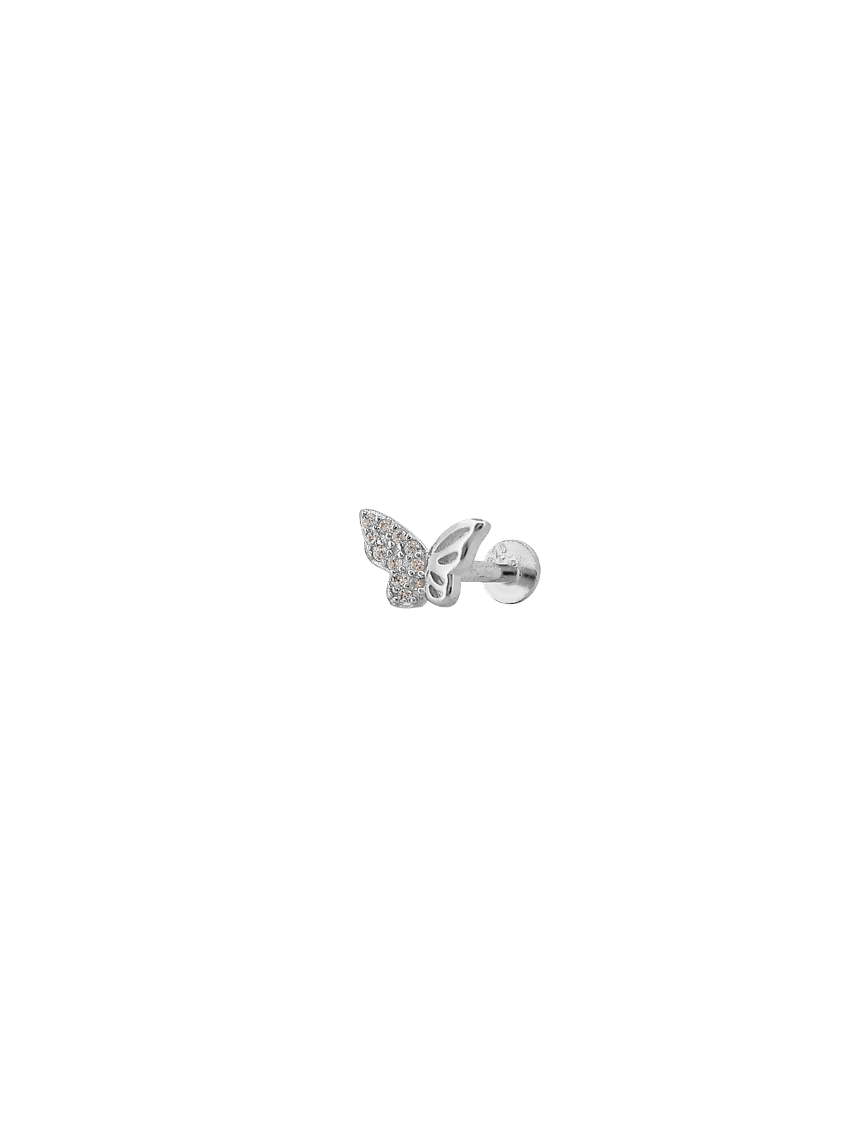 Yarısı Taşlı Kelebek Piercing