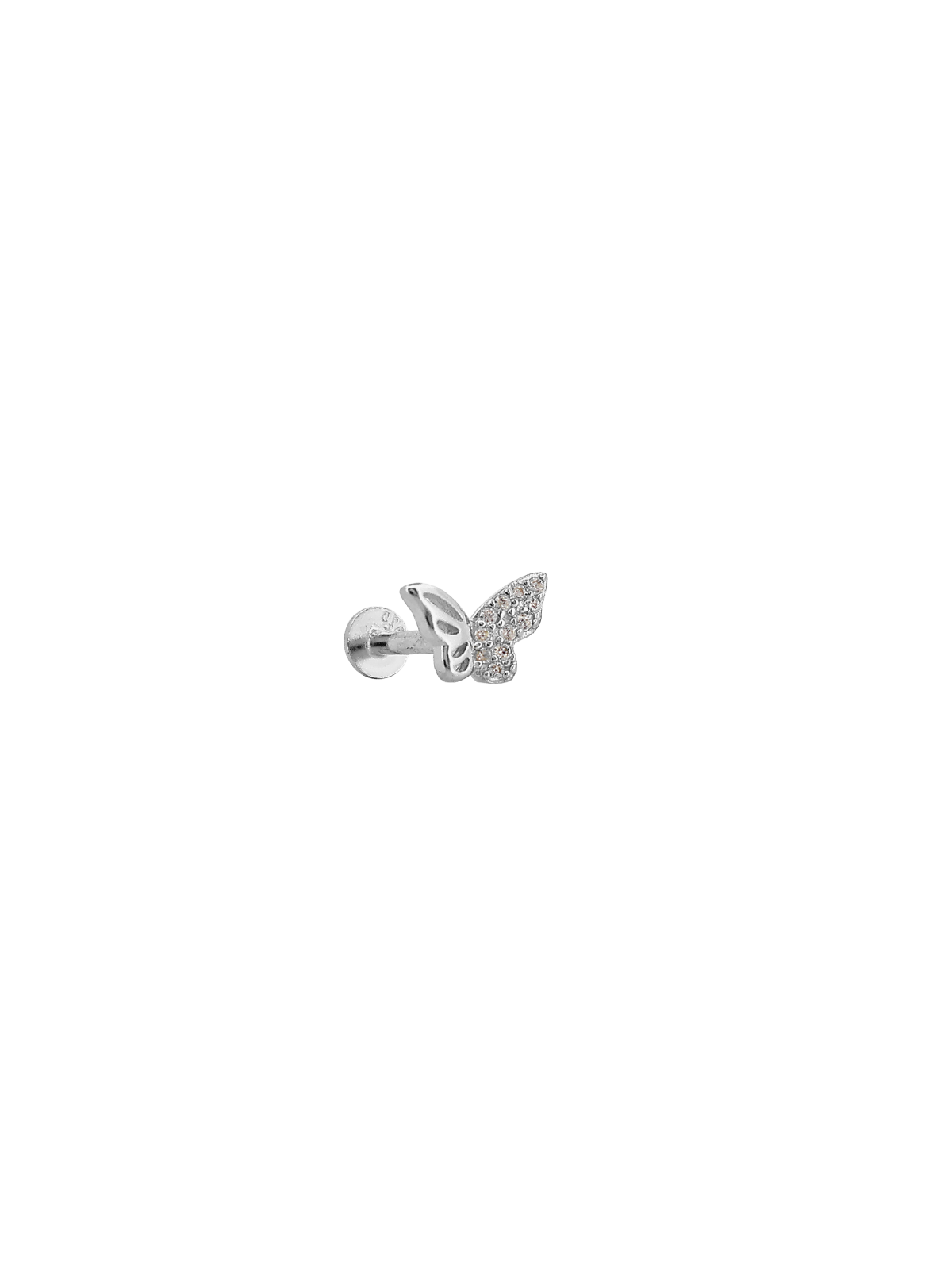 Yarısı Taşlı Kelebek Piercing
