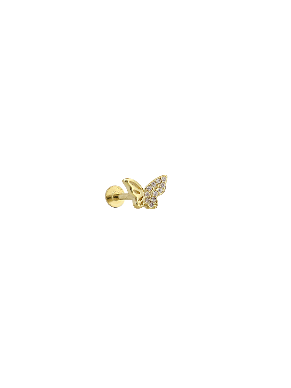 Yarısı Taşlı Kelebek Piercing