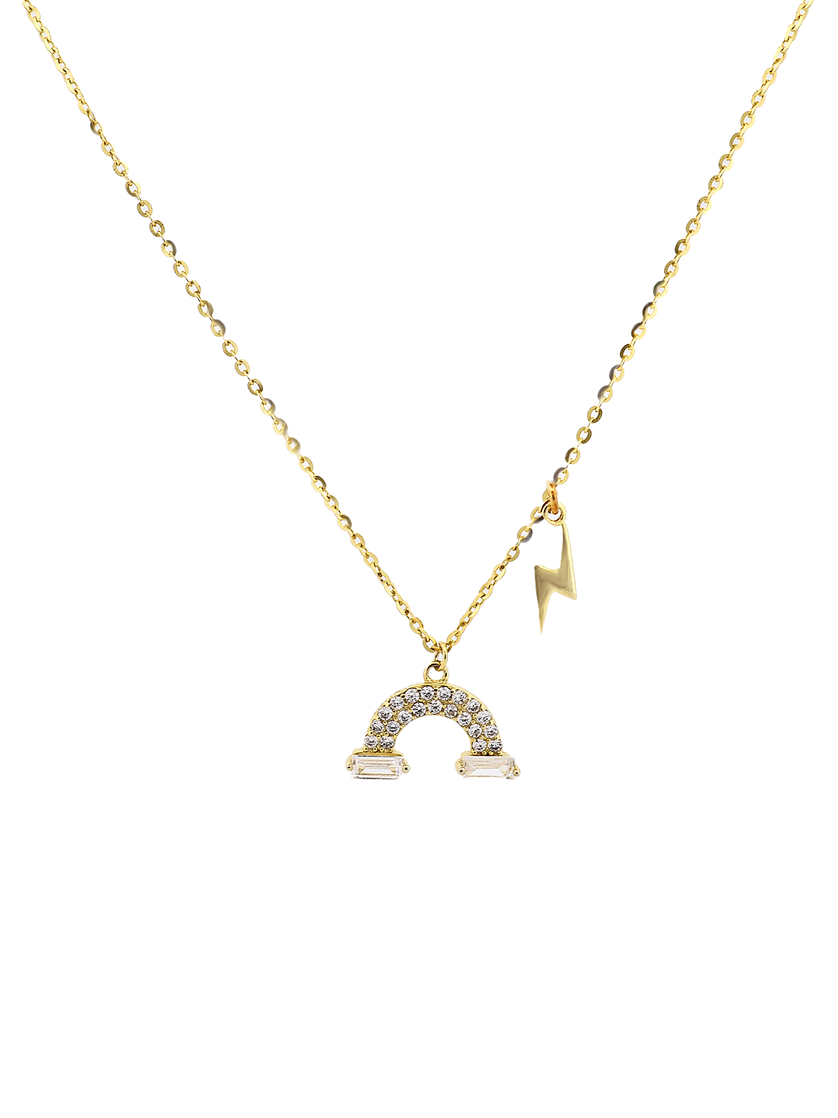 Gökkuşağı Şimşek Kolye