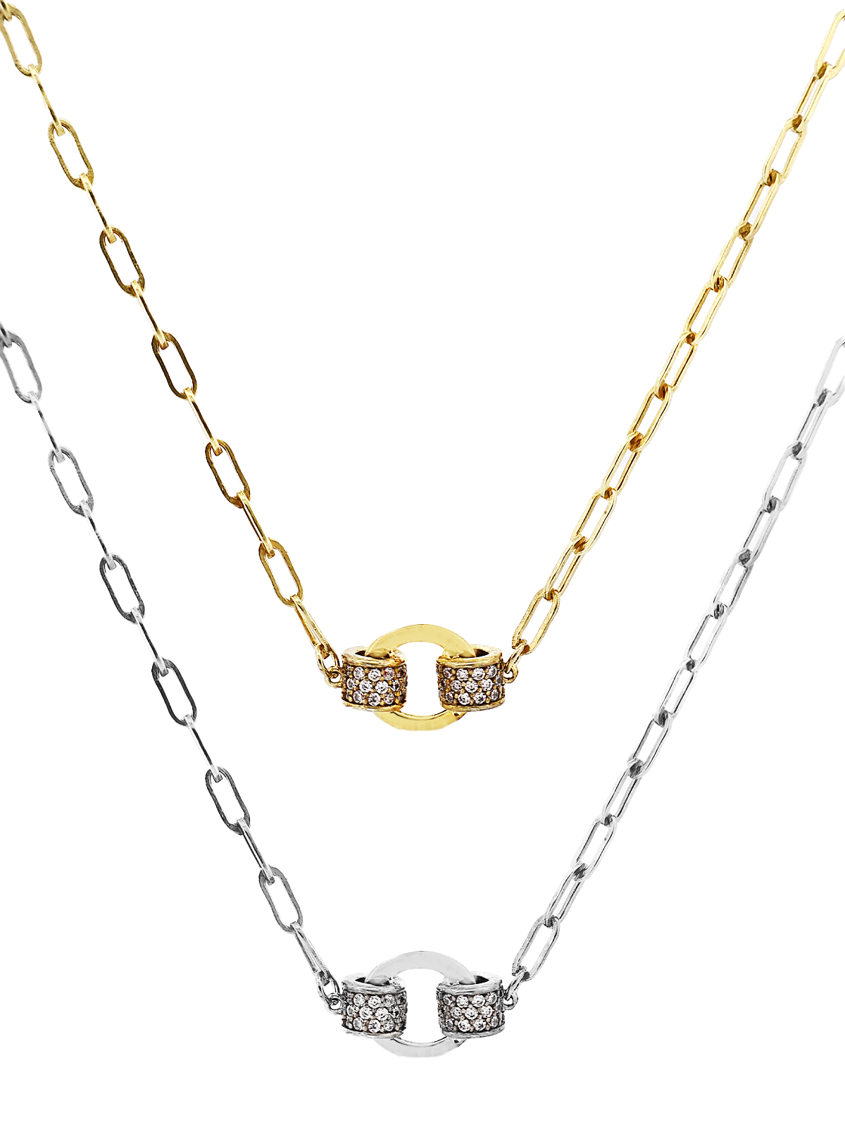 Taşlı Silindir Ataç Zincir Bileklik