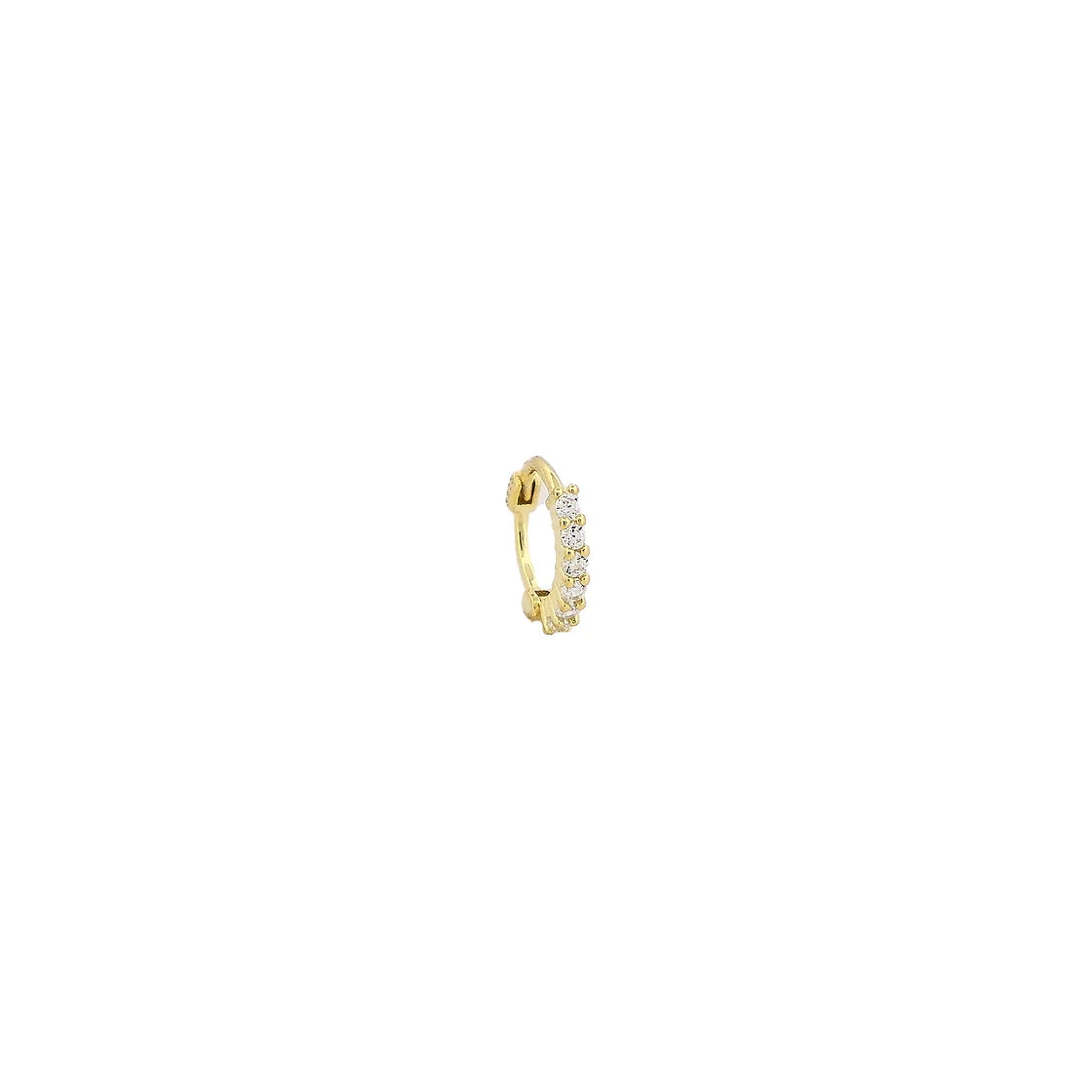 Micro Yarım Tur Taşlı Halka Piercing