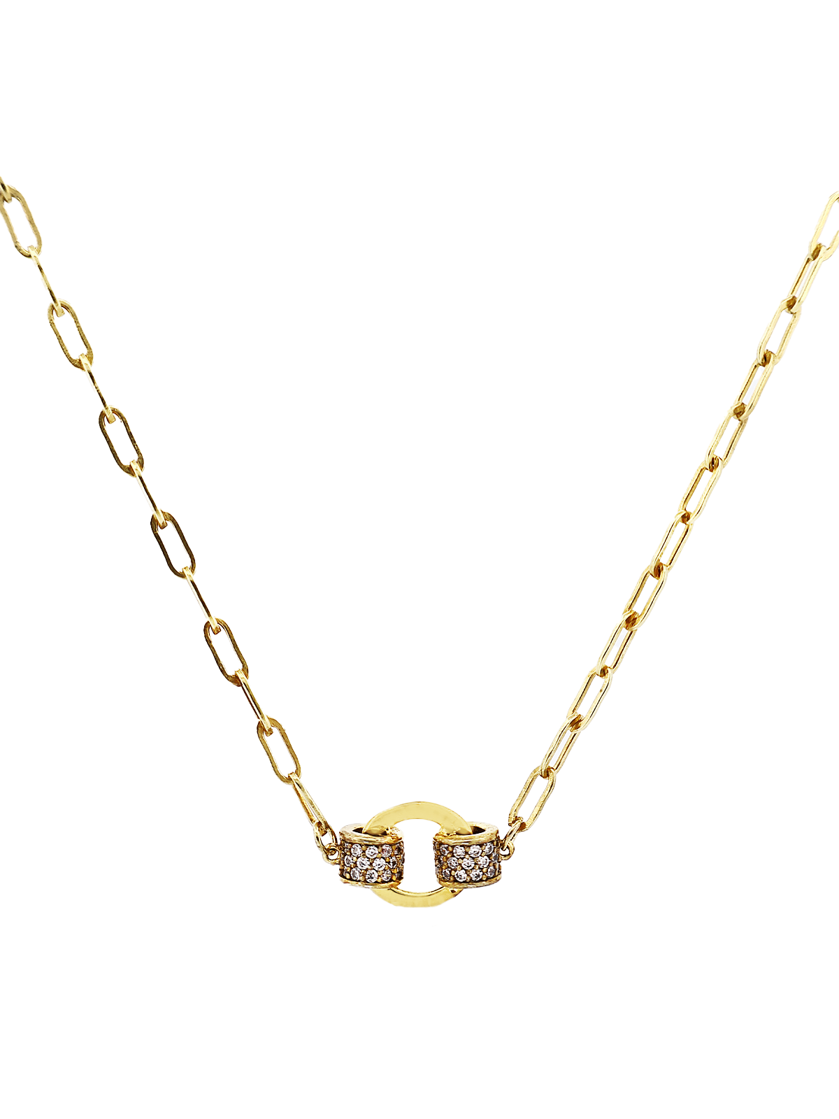 Taşlı Silindir Ataç Zincir Bileklik