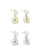 Arkalı Önlü İnci Küpe