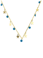 Mavi Taş Yıldız Sallantılı Halhal