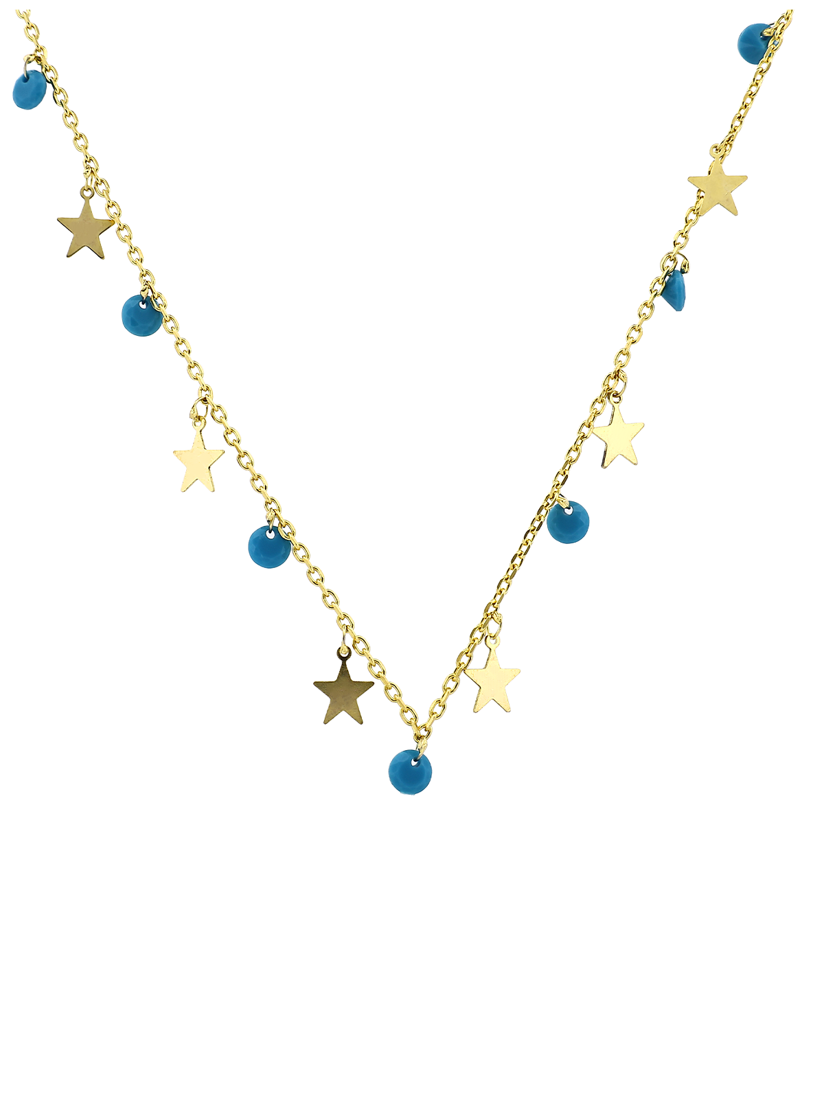 Mavi Taş Yıldız Sallantılı Halhal