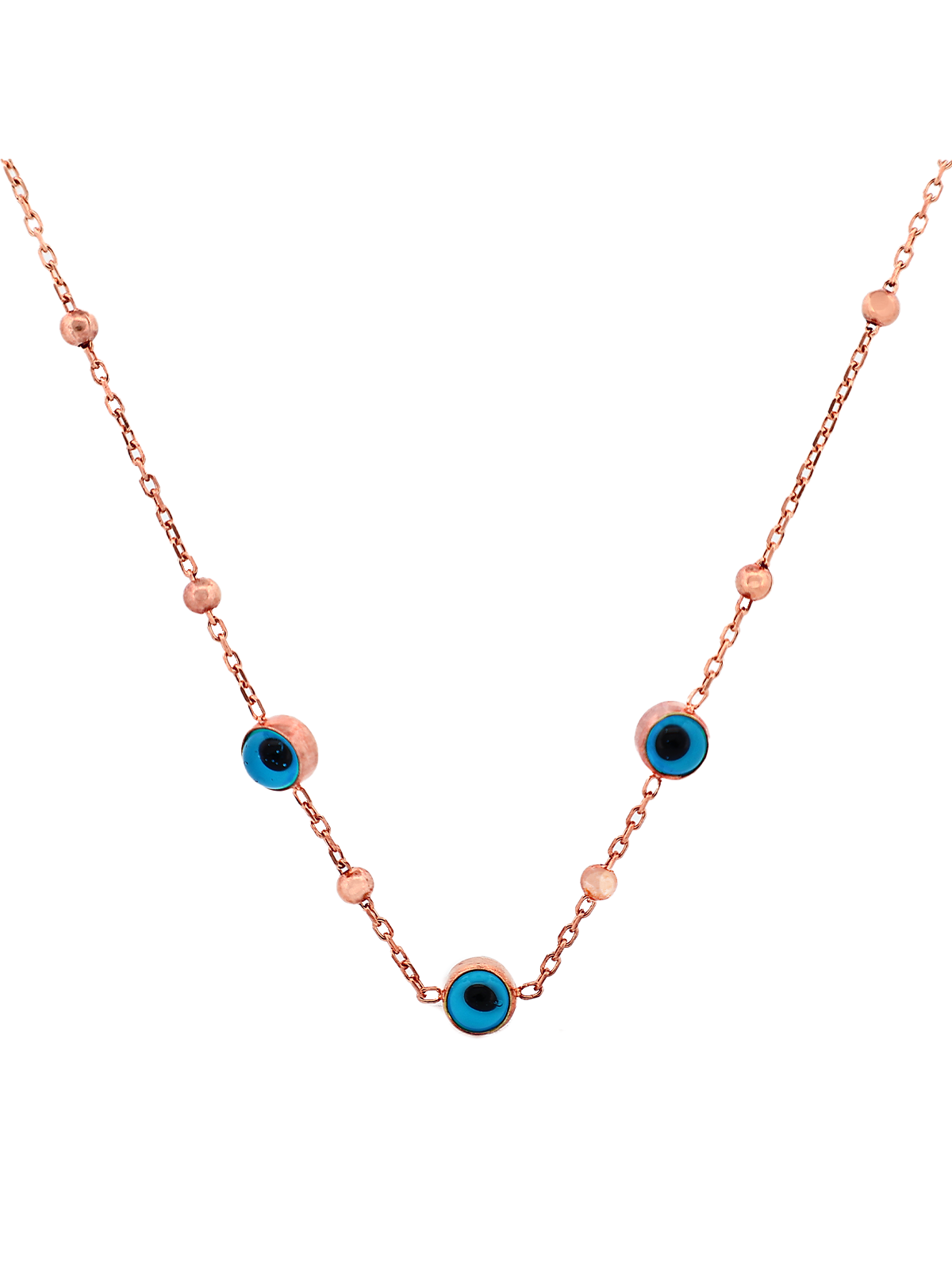 Üç Nazar Top Zincir Bileklik