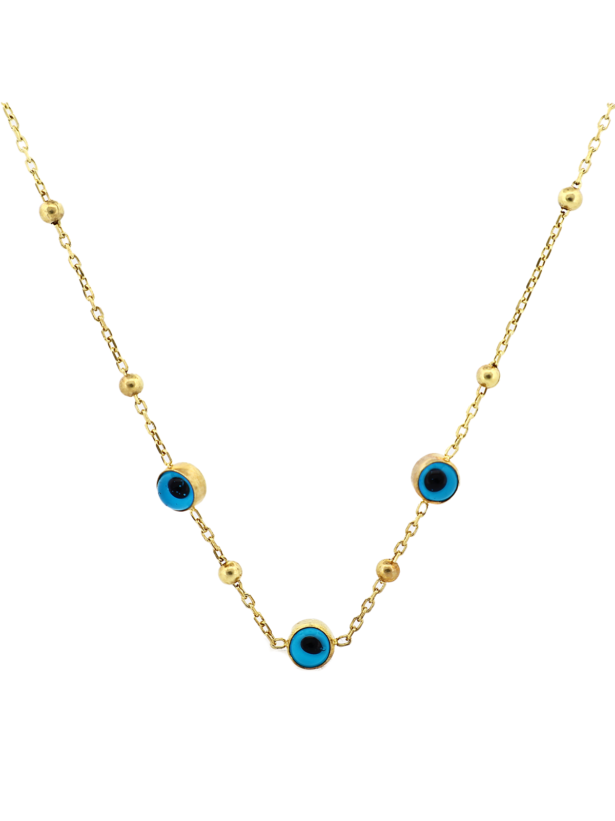 Üç Nazar Top Zincir Bileklik