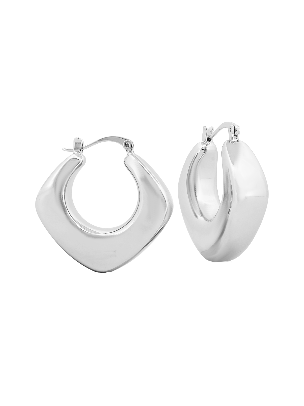 Balon Dörtgen Halka Küpe