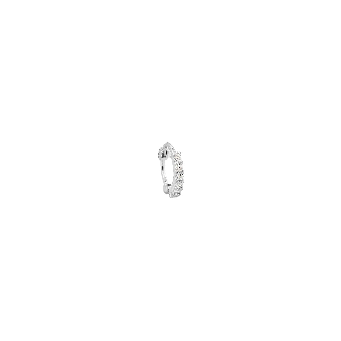 Micro Yarım Tur Taşlı Halka Piercing