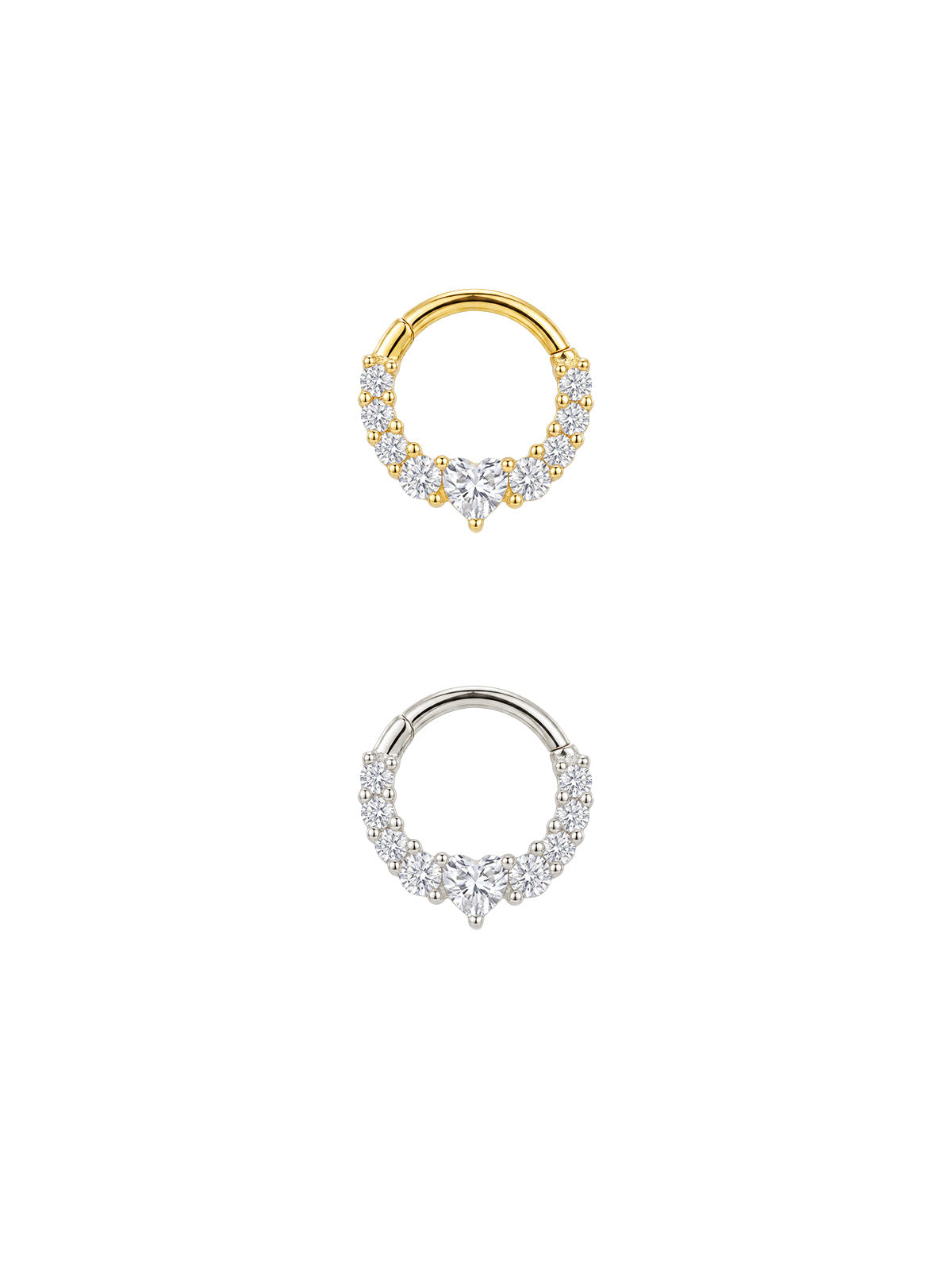 Aura Heart Halo Daith Halka Piercing