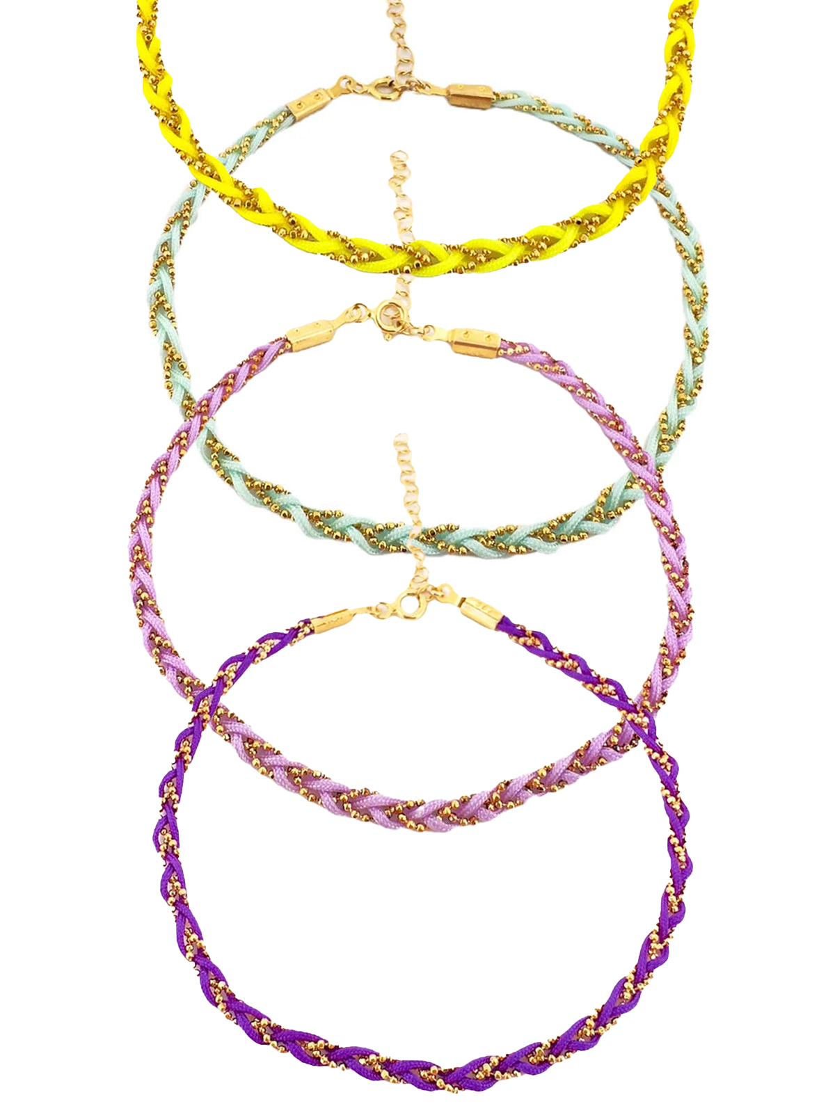 Renkli İp Top Zincir Örgü Halhal